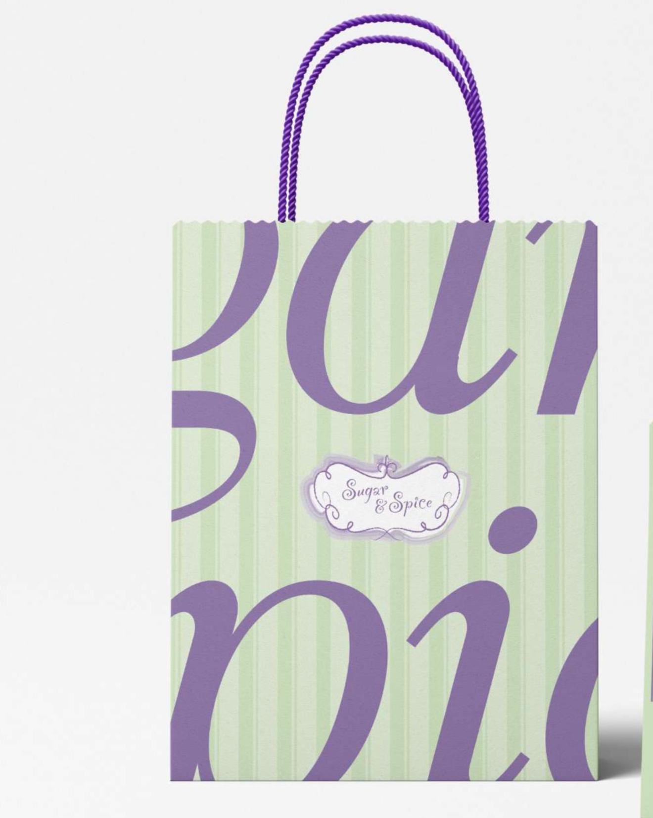Sugar & Spice branded paper bag